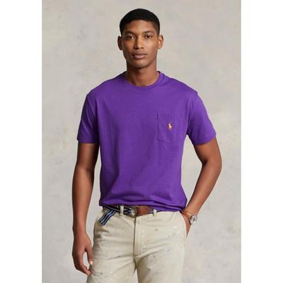 Polo Ralph Lauren Men's Classic Fit Jersey Pocket T Shirt Tie Purple XL