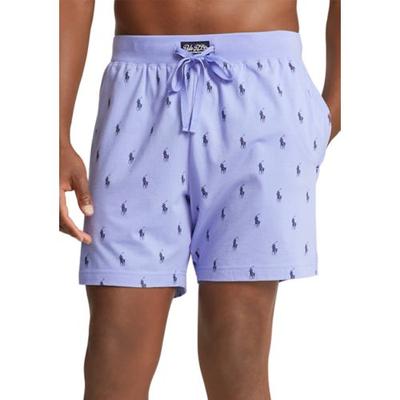 Polo Ralph Lauren Men's All Over Print 6 Sleep Pajama Shorts Blue Large