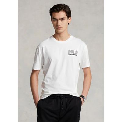 Polo Ralph Lauren Mens Classic Fit Logo Graphic T Shirt Jersey White Small