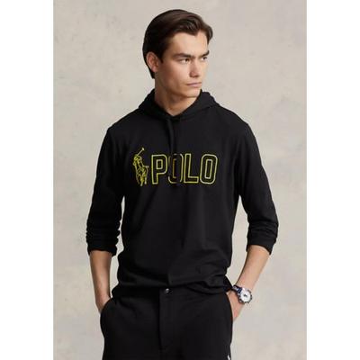 Polo Ralph Lauren Men's Pony Jersey Hooded T Shirt XL Black