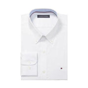 Tommy Hilfiger Men Slim fit Dress Shirt Medium 15.5 in Long Sleeve White Solid