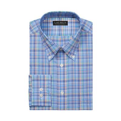 Lauren Ralph Lauren Mens Button Down Dress Shirt Blue  16.5 32 33