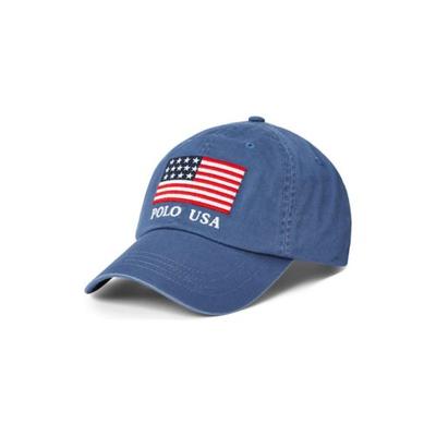 Polo Ralph Lauren Men's Flag Chino Ball Baseball Cap Hat Blue