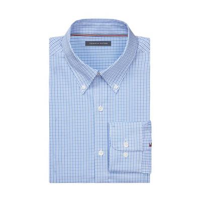 Tommy Hilfiger Mens Slim fit Dress Shirt Small 14.5 in 32-33 Blue Check