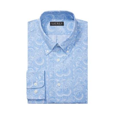 Lauren Ralph Lauren Men's Ultra Flex Button Down Dress Shirt Blue 16.5 34 35