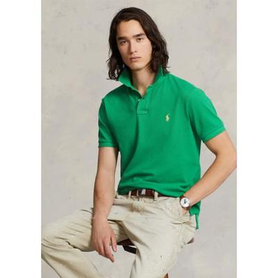 Polo Ralph Lauren Mens Classic Fit Mesh Short Sleeve Polo Shirt Green Large