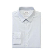 Calvin Klein Mens Slim fit Dress Shirt Large 16.5 in 34-35 White Geometric