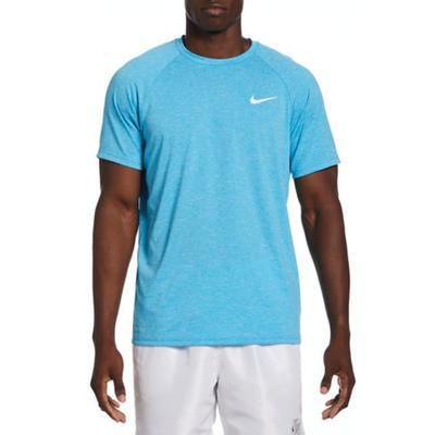Nike Mens Hydroguard Dri-FIT Short Sleeve Rash Guard Shirt Blue Small