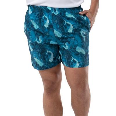 Guy Harvey Mens Stretch Beach Swim Trunks Blue 2XL