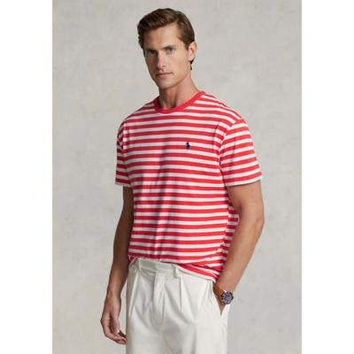 Polo Ralph Lauren Men's Classic Fit Striped Jersey Short Sleeve T Shirt Red XL