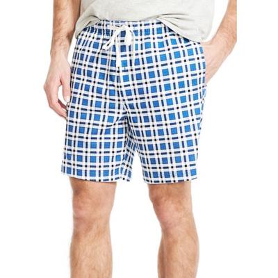 Nautica Mens Plaid Sleep Shorts Blue Medium