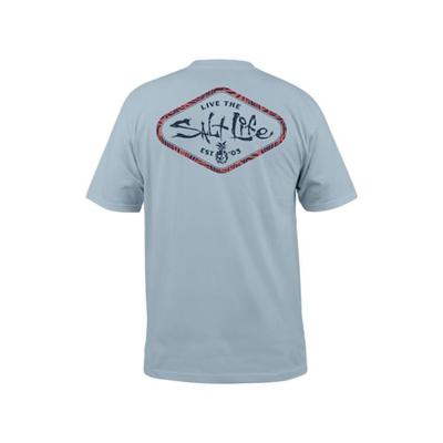 Salt Life Men's Simply Salty Logo Short Sleeve T Shirt Blue XL