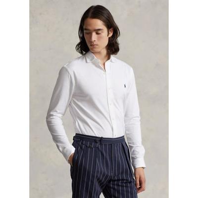Polo Ralph Lauren Mens Jersey Button Down Shirt White Small