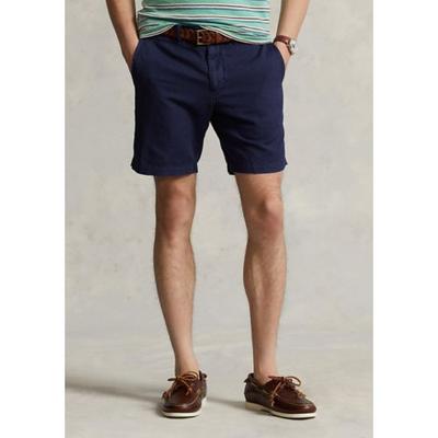 Polo Ralph Lauren Men's 8" Straight Fit Linen Cotton Shorts Navy Blue 40"