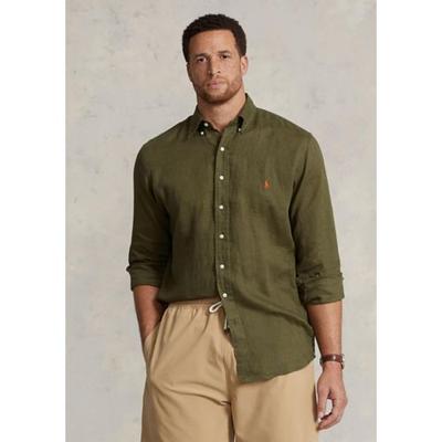 Polo Ralph Lauren Men's Big and Tall Classic Fit Linen Shirt Sage Green 3XLT