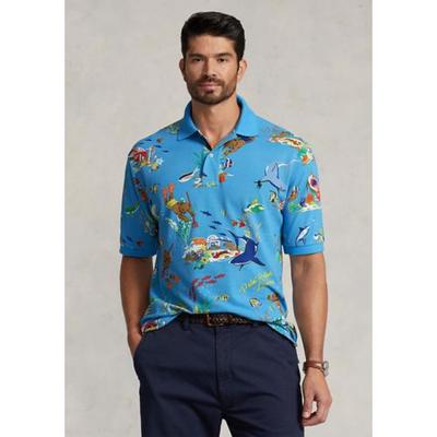 Ralph Lauren Men's Iconic Mesh Short Sleeve Polo Shirt Blue 3XL