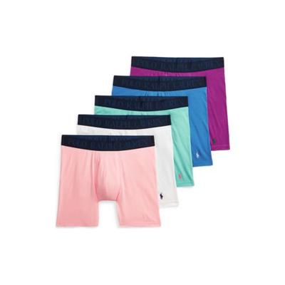 Polo Ralph Lauren Mens 5 Pack 4D Flex Cooling Boxer Brief Underwear Multi Small