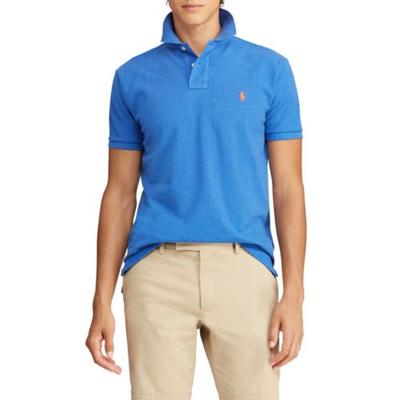 Polo Ralph Lauren Men's Big & Tall Iconic Mesh Polo Shirt French Blue 3LT 3XLT