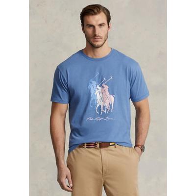 Polo Ralph Lauren Men's Big & Tall Big Pony Jersey Short Sleeve T Shirt Blue 3XB