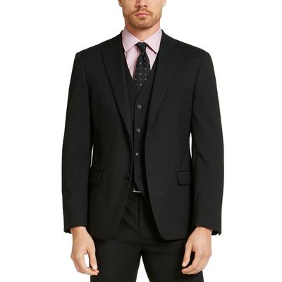 Alfani Mens Slim fit Suit Jacket Blazer 46 L Black Solid Stretch