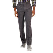 Nautica Mens Classic fit Dress Pants 32 / 32 Charcoal Grey Solid Stretch