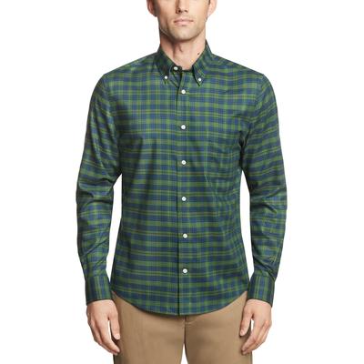 Lauren Ralph Lauren Mens Plaid Lyocell Button Down Shirt Green Medium