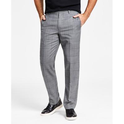 Lauren Ralph Lauren Classic Fit Wool Dress Pants Light Grey Plaid 38 x 34