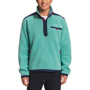The North Face Royal Arch 1/4 Snap Fleece Top Jacket Coat Large Blue Green