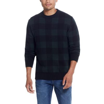 Weatherproof Vintage Mens  Holiday Sweater Green Plaid Small