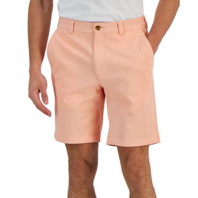 Club Room Men's Regular Fit 9 4 Way Stretch Shorts Peach Cloud Orange 40