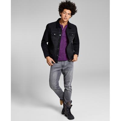 And Now This Mens Fleece-Lined Denim Truck Distressed Black Medium