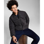 And Now This Mens Quilted Puffer Jacket Phantom Black Large