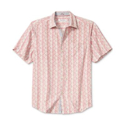 Tommy Bahama Men's Red Large Diamond Springs Silk Blend Shirt