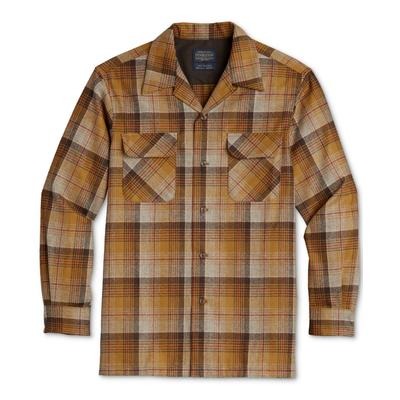 Pendleton Men's Wool Button Down Original Board Shirt Small Copper red Ombre