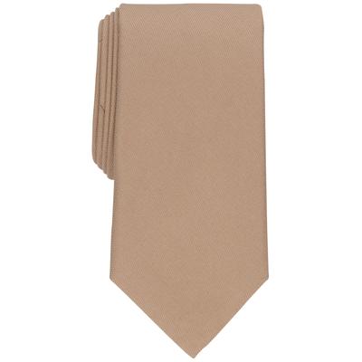 Perry Ellis Men's Connor Classic Solid Tie Beige Taupe Necktie