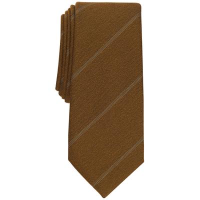 Alfani Men's Slim Stripe Necktie Yellow