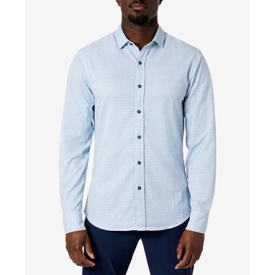 Kenneth Cole Mens Regular fit Long Sleeve Button-Up Shirt Small Light Blue