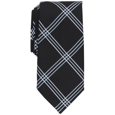 Club Room Men's Otero Grid Tie Black White Necktie