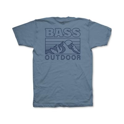 Bass Outdoor Men's Buckhaven Mountain Logo Tshirt  Blue  Small