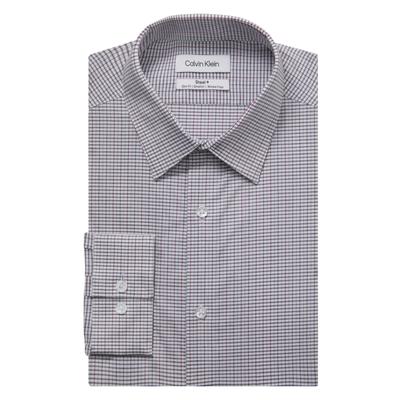 Calvin Klein Men's Steel Slim Fit Stretch Wrinkle Free Dress Shirt  Deep Orchid 16.5 / 32 33
