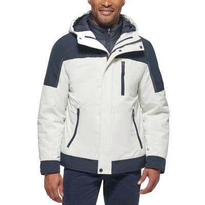 Club Room Mens 3-1 Jacket Coat Medium White Solid