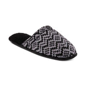 Isotoner Mens Wallace Fair Isle Clog Slippers Ash Black XXL 13 - 14