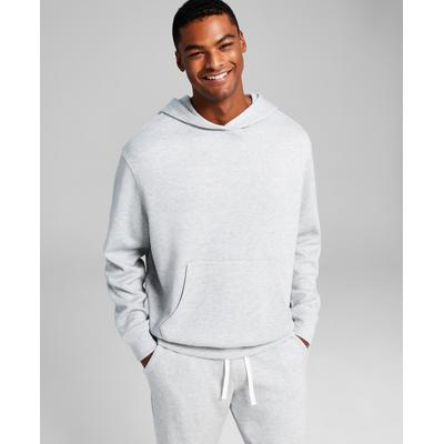 And Now This Men's Cozy Fleece Solid Hoodie Sweatshirt Gray Small