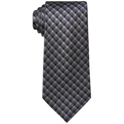 Michael Kors Men's Tight Gingham Tie Grey OS