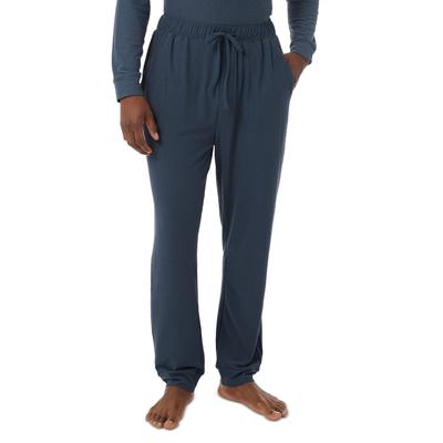 32 Degrees Men's Plush Heat Pajama Pants Dark Blue Large