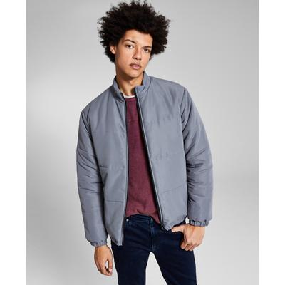 And Now This Mens Quilted Puffer Jacket Blue Quiet Shade Large