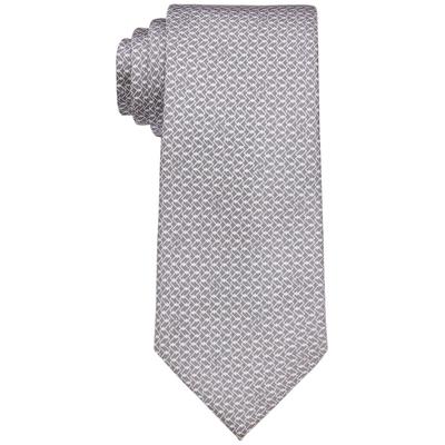 Michael Kors Men's Classic Design Link Print Tie Grey Necktie