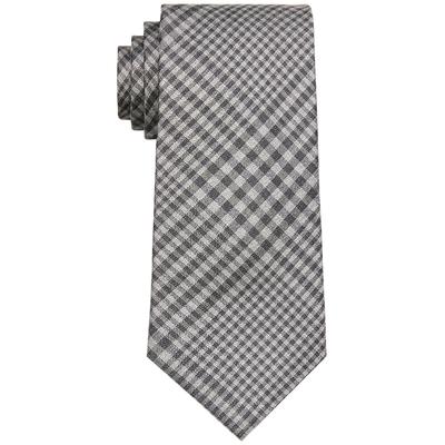 Michael Kors Men's Glenplaid Tie Grey Classic Design Necktie