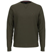 Tommy Hilfiger Mens Signature Solid Crewneck Sweater Army Green Small