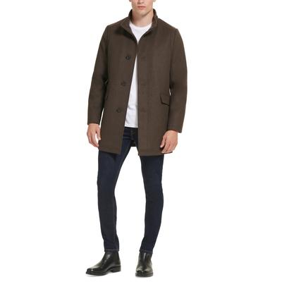 Kenneth Cole Mens Casual Car Coat Small Brown